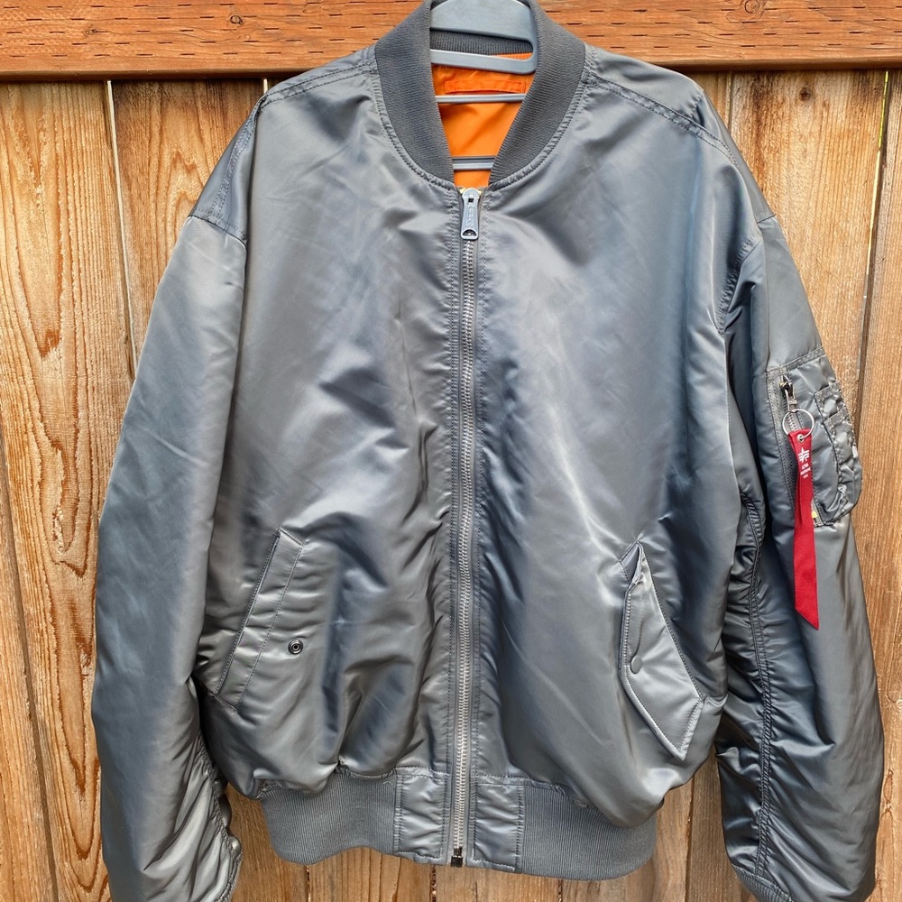 Alpha IndustriesOVERSIZED Grey KANYE Bomber JACKET